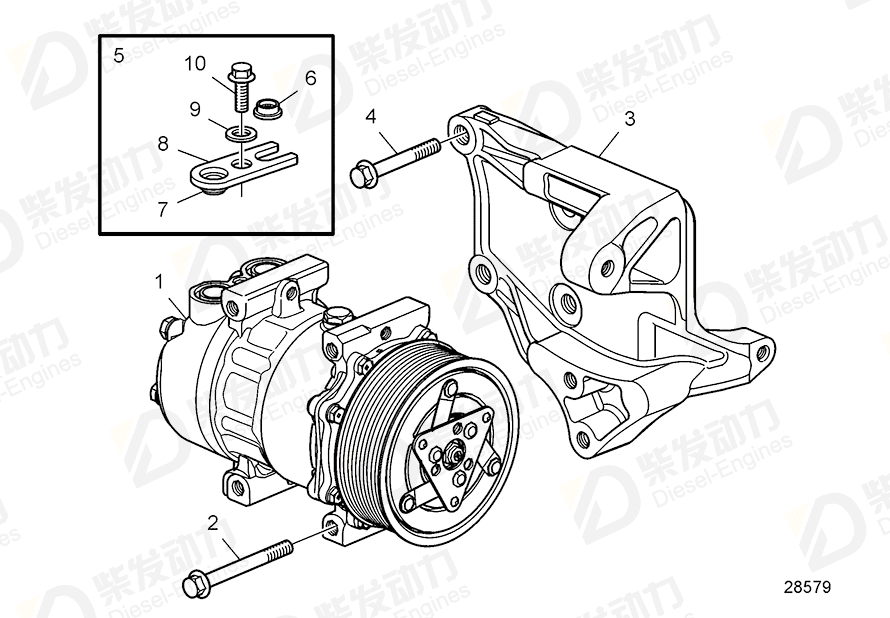 VOLVO End fitting 22447237 Drawing